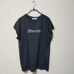 Samansa Mos2 blue ロゴプリントTシャツのサムネイル