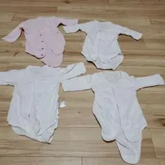 70cm　赤ちゃん肌着　長袖ロンパース4点セット
