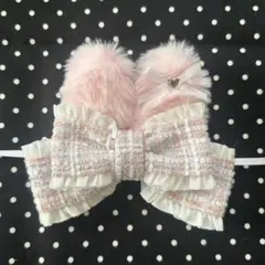 ヘッドドレス リボン うさぎ ぬい服 10cm