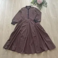 異素材ドッキングワンピース