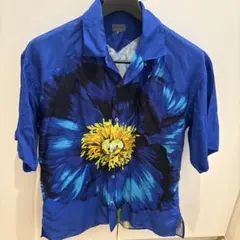 KENZO ケンゾー 花柄 半袖シャツ ブルー レーヨン100%のサムネイル