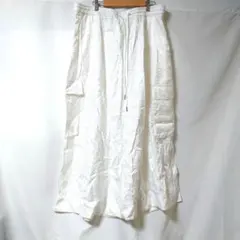 希少✨️　ホワイト ロングスカート ポケット付き　 3L　大きいサイズ