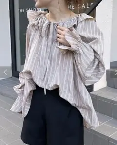 mysticリボンボリュームブラウス