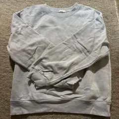 GU グレー クルーネック トレーナー