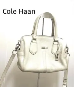コールハーン2wayショルダーハンドバッグアイボリーベージュレザー本革JKY2K