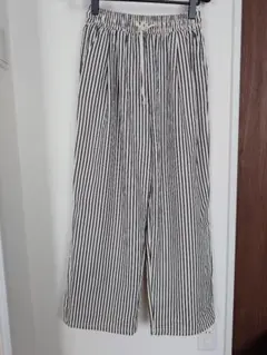 ストライプ柄 ワイドパンツ イージーパンツ