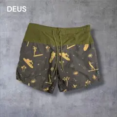 DEUS EX MACHINA サーフプリントショーツアロハ柄オリーブチャコール