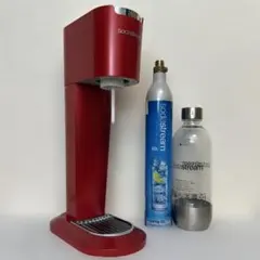 sodastream ソーダストリーム本体 レッド 炭酸　ガスシリンダー空1本付のサムネイル