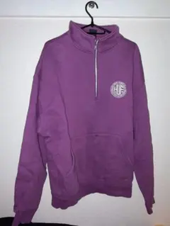 HUFパープル ハーフジップ トレーナー