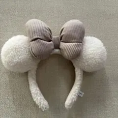 ミッキー耳カチューシャ（クリーム・ベージュ）