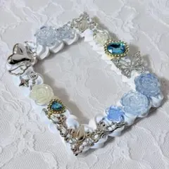 ホイップデコ 硬質トレカケース ホワイト シルバー 水色 B8