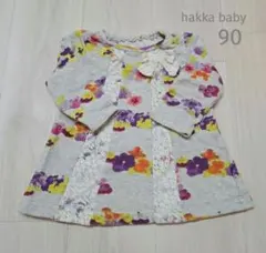 【中古】ハッカベビー　花柄　トレーナー　90cm