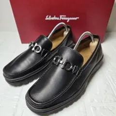 Ferragamo ガンチーニ ローファー6.5EE(25cm) ブラック