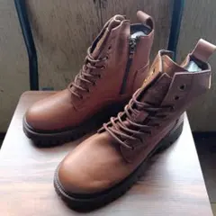 新品 23cm レディース ブーツ ブラウン 厚底 シューズ ショートブーツ