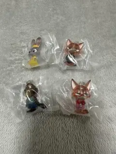 ガチャ⚫︎ズートピア2 めじるしアクセサリー セット ニック ジュディ ニブルズ