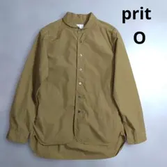 prit（プリット）長袖シャツ　コットン　ポケット付き　マスタード　Oのサムネイル