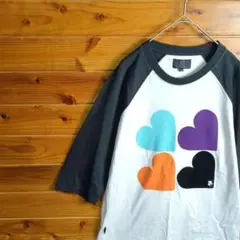 R.NEWBOLD　アールニューボールド　半袖Tシャツ　七分袖　ドクロ　ハート