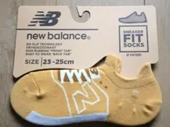 【新品】New Balance スニーカー用ソックス 23-25cm イエロー