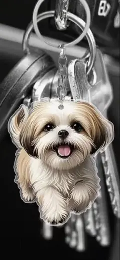 シーズー 犬 キーホルダー アクリル製のサムネイル