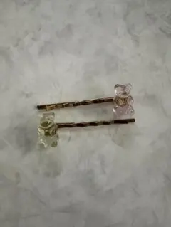 クマ型ヘアピン 2個セット