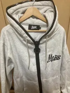 MOBB グレー パーカー ジッパー付き