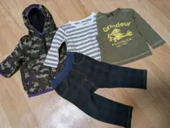 トップス2枚、アウター1枚、パンツ1枚　80cm