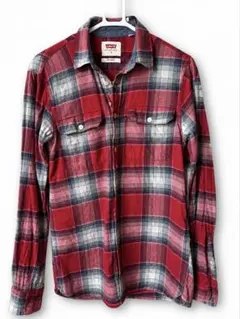 美品 Levi’s チェックネルシャツ RELAXED レッド アメカジ sのサムネイル