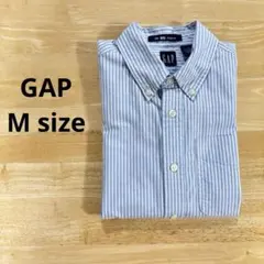 GAP オックスフォードシャツ　ストライプ　水色　Mサイズのサムネイル
