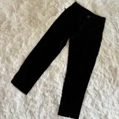 sasson サッソーン　パンツ ブラック ベロア ハイウエスト 黒 31のサムネイル