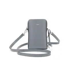 Ungrid アングリッド 縦長ミニポシェット ショルダーバッグ ブルーグレー