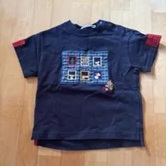 familiar 動物刺繍 Tシャツ 90