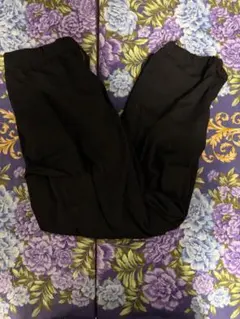 黒 ワークパンツ ゴムウエスト サイドポケットカーゴパンツ