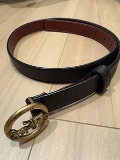 COACH レザー ベルト S 馬車デザイン