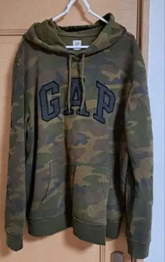 OLD GAP ロゴプルオーバーパーカー カモフラ 迷彩 Y2K L