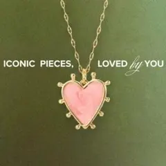 クラウンハートネックレス｜ゴールド ピンク ペンダント 韓国アクセサリー