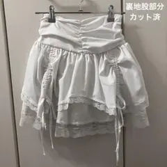 as know as plus レースティアードフリルミニスカート ホワイトのサムネイル