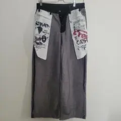 TSYISHOWCO. ワイドデニムパンツ M ストリート グラフィック