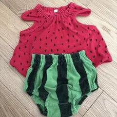 スイカデザイン ベビー服 ベビースイカ