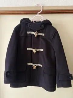 ダークグレー フード付きダッフルコート 120