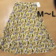 花柄サラサラプリーツスカート M-L未使用品