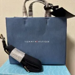 TOMMY HILFIGER 青 トートバッグ