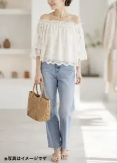 Wcloset❤️オフショルダー レース 2way ホワイトのサムネイル