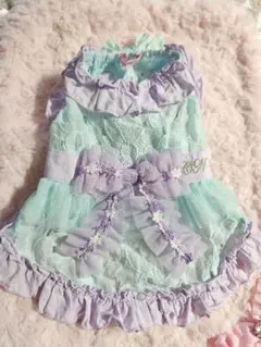 きゃんナナ　S 　犬服 レース フリル リボンのサムネイル
