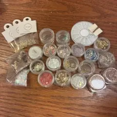 ネイルパーツセット ケース付き　まとめ売り　ハンドメイド　レジン