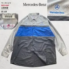 美品【XL-LN】Mercedes-Benz ワークシャツ RED KAPベンツのサムネイル