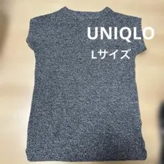 UNIQLO グレー系 半袖ニットベストチュニック Lサイズ