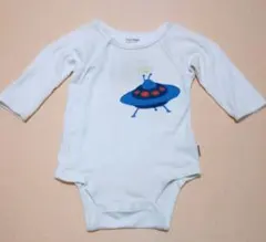 【70】babyGap UFOデザイン ベビー ロンパース ボディ　白　長袖