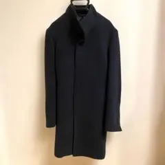 COMME CA MEN メンズコート アンゴラウールコート　ネイビー　ビジネス