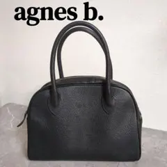 美品✨アニエスベー ボヤージュ ボストン シボレザー ブラック ロゴ アニエスベー ボヤージュ Agnes b. VOYAGE 40周年記念 2WAY
