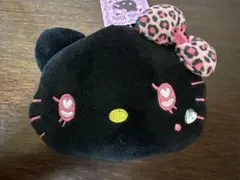 ハローキティ　フェイスリールパスケース　ギャル3 ブラック